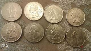 USA States Memorial Quarter Dollar for every state ربع دولار اميركي