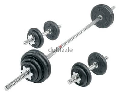 Iron Dumbbell 40kg + set Barbell