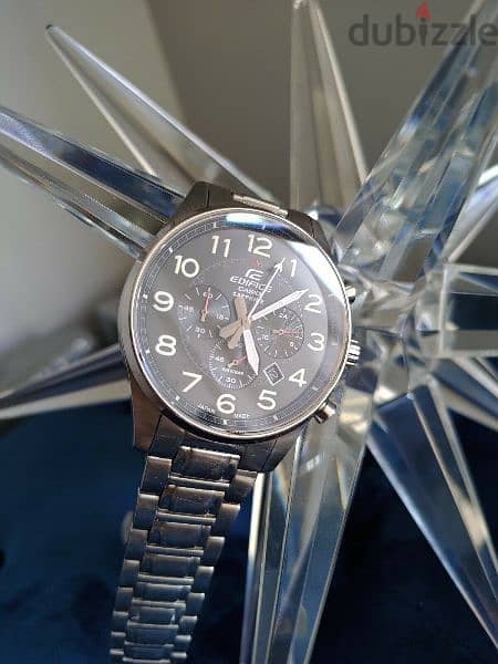 Casio edifice chronograph made in Japan sapphire crystal. 3