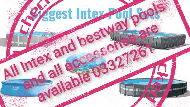 Intex Bestway pools with all accessories  مسبح بركة 0