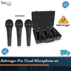 Behringer XM1800S Dynamic Vocal & Instrument Microphone (3-pack) 0