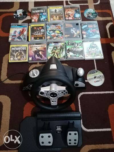 driving kit plus 15 games plus wheeler