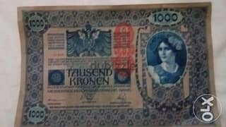 Austro Hungarian Banknote 1000 Kronyear 1902 عملة ورقية النمسا و المجر