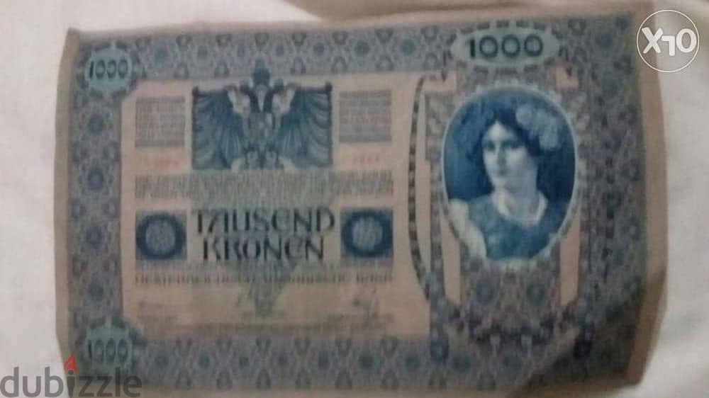 Austro Hungarian Banknote 1000 Kronyear 1902 عملة ورقية النمسا و المجر 1