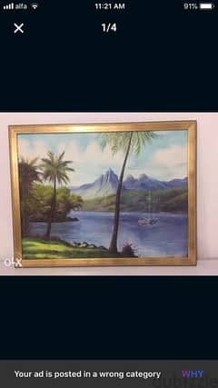 oil on canvas painting south american signed