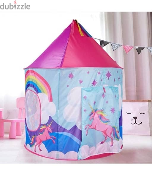 Foldable Pop Up Unicorn Tent For Kids Girls With Carry Bag 7