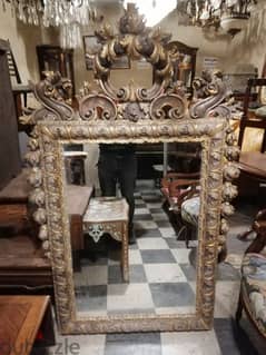 مراية فرنسية فخمة جدا خشب حفر من الروائع والشغل المميز سعر لقطة mirror