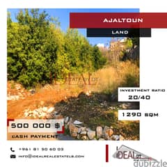 Land for sale in Ajaltoun 1290 SQM REF#WT38013 0