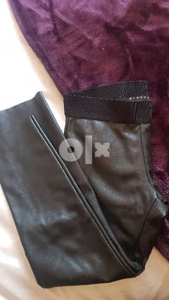 black  sisley leather legging