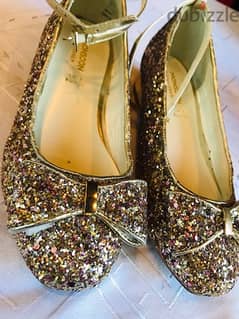 Monsoon sparkling Golden shoes “Paillette” size 33 good as new 0