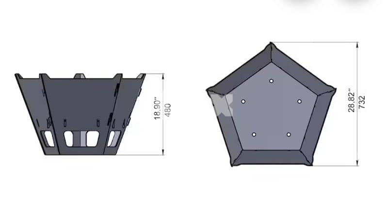 foldable firepit - fireplace - موقدة 1