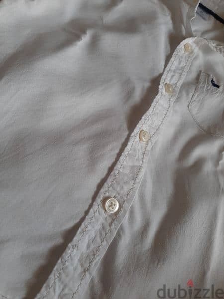 Carter's white short- rolled sleeve shirt for 2yo boys 3