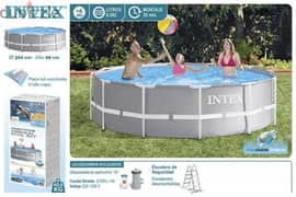 Intex pool 3.66 x 1 meter with filter pump + ladder bestway مسبح بركة 0