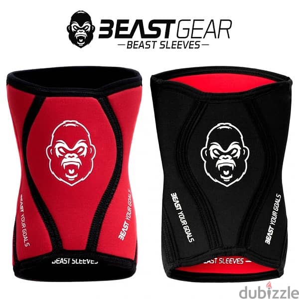 Beast Gear Beast Sleeves Knee Support, Premium 5mm Neoprene Compression  Knee Sleeves for Support and Protection. Weightlifting, Crossfit