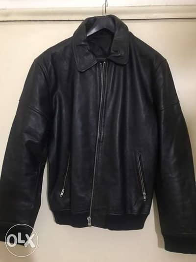 JJ leather black jacket goat leather size Xl