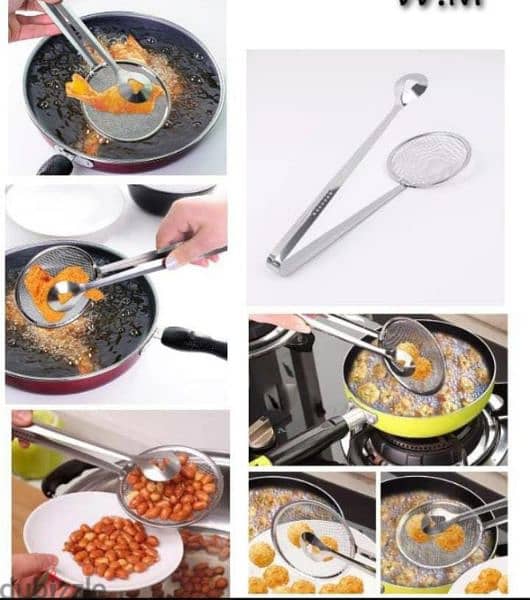 durable stainless steel 2in1 spoon strainer clip 4