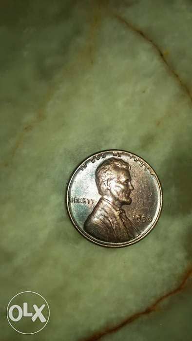 USA Penny One Lincoln Wheat Cent year 1956 0