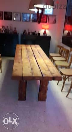 Dining table wood old massive طاولة سفرة خشب قطران