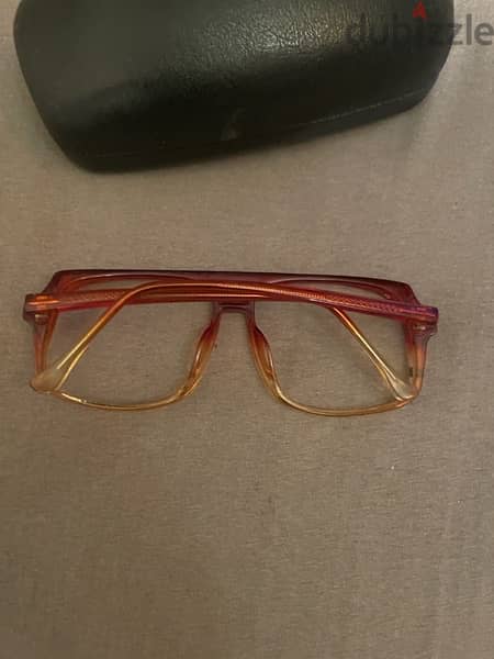 vintage square 2 tones eyeglasses size 60 4