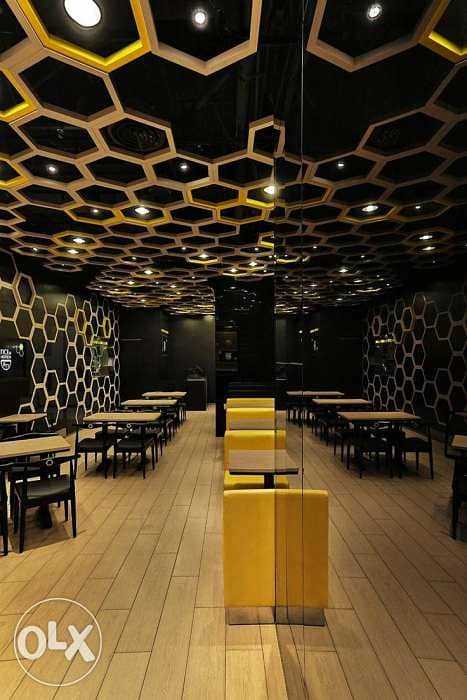 ديكور داخلي restaurant interior design modern تجهيز ديكور مطاعم مودرن 1