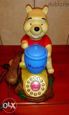 Vintage winnie the pooh kids room phone working as regular telephone