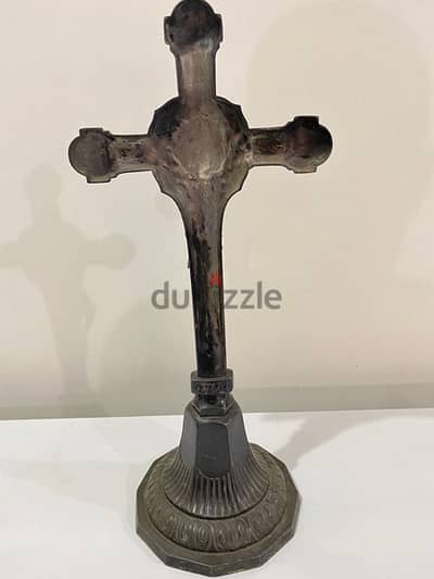 Antique German church etain cross