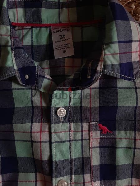 Carter's blue check shirt for 3y boys 4