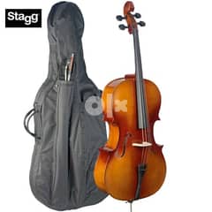 Stagg 4/4 Size Cello With Carrying Bag 0