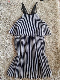 stripped black and white dress for women 0