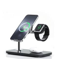 OJD-85 3 IN 1 Magnetic Wireless Charger Stand 15W Wireless Charger 0