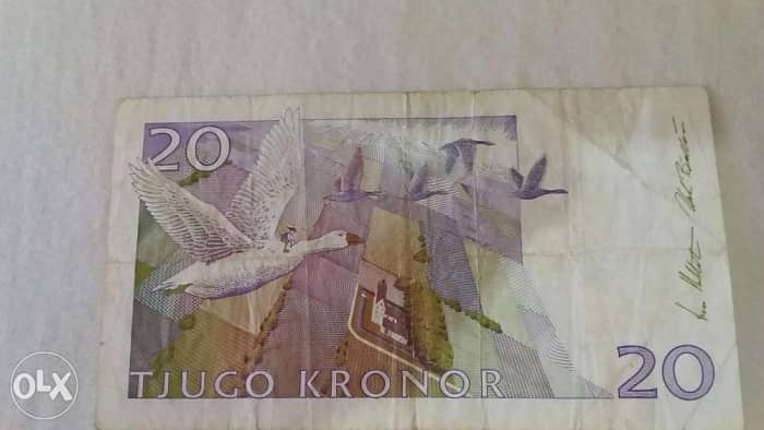 Sweden Kronor banknote Memorialعملة ورقية دولة السويد 1
