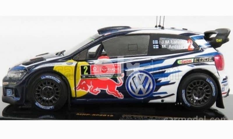 VW Polo WRC diecast car model 1:43. 2