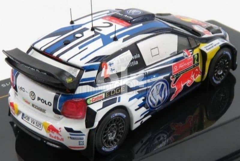 VW Polo WRC diecast car model 1:43. 3