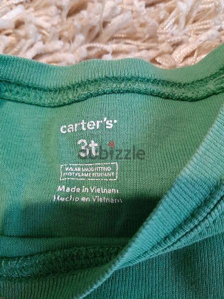 Carter's cotton green shirt for 3yo boys 2