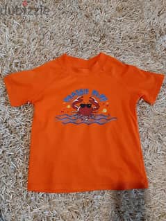 swimming orange shirt for 3yo boys