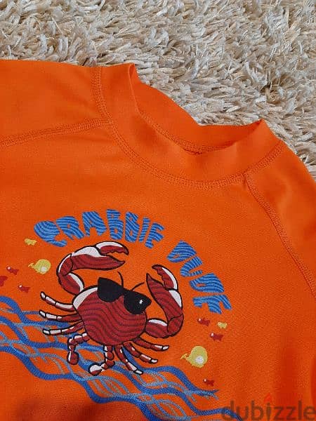 swimming orange shirt for 3yo boys 1