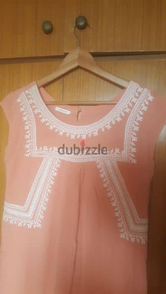 promod embroidered summer dress  medium فستان 1