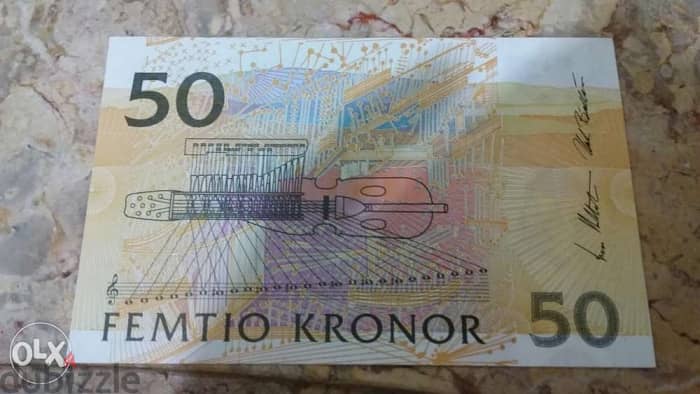 Sweden Femtio Kroner Banknote 1