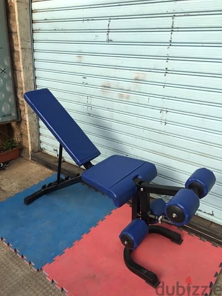 leg extension leg curl and bench all level in the same time like new 6