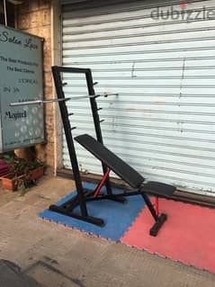bench adjustable with squat rack and big axe new 70/443573 RODGE