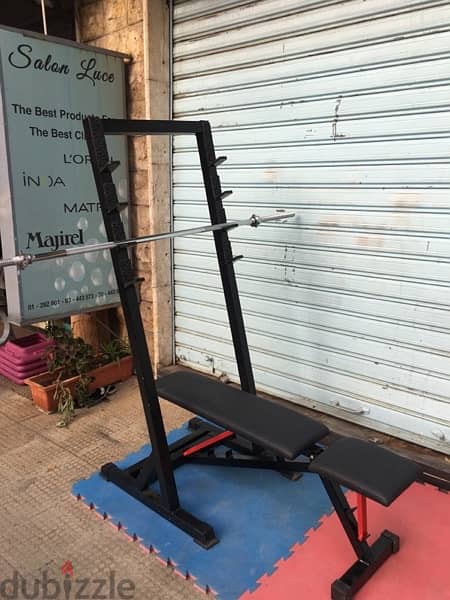 bench adjustable with squat rack and big axe new 70/443573 RODGE 3