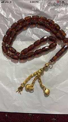 antique Russian natural amber rosary 0