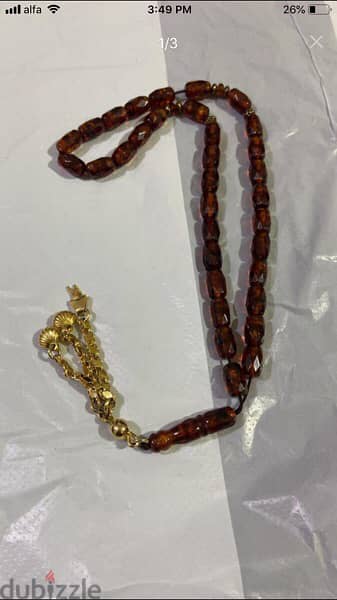 antique Russian natural amber rosary 2