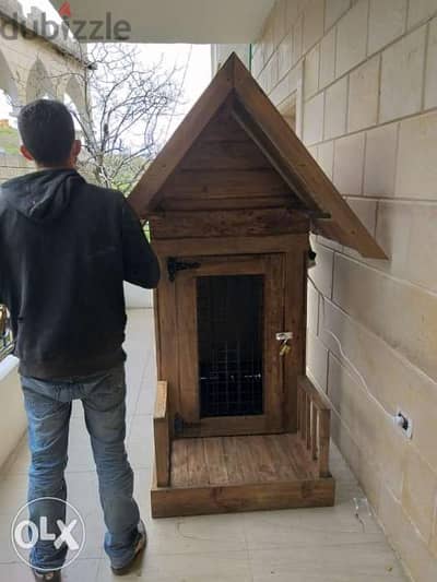 Creative house dog made from pallets wood بيت كلب من طبالي