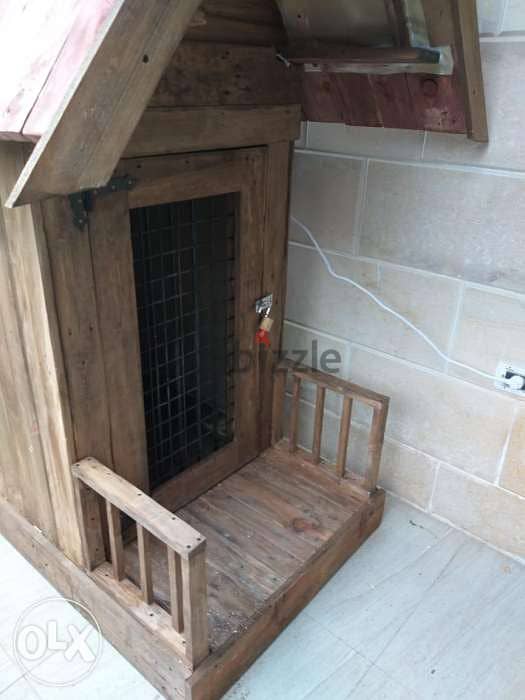 Creative house dog made from pallets wood بيت كلب من طبالي 2
