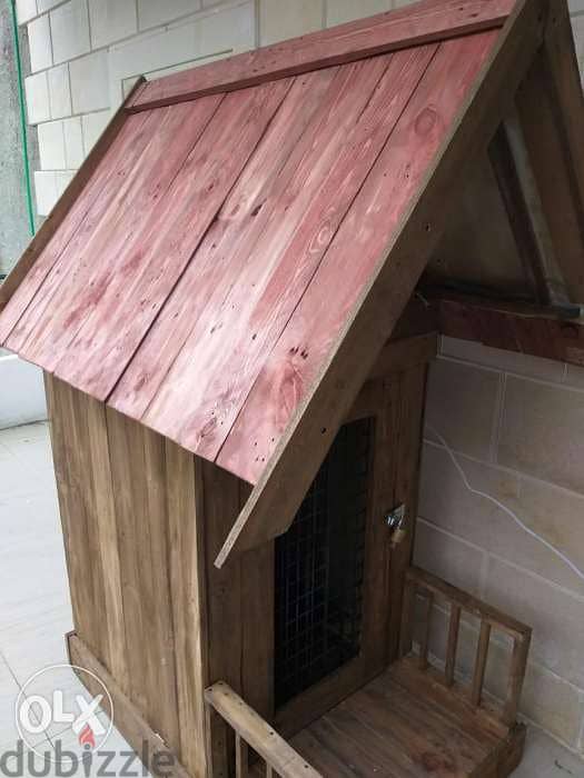 Creative house dog made from pallets wood بيت كلب من طبالي 3