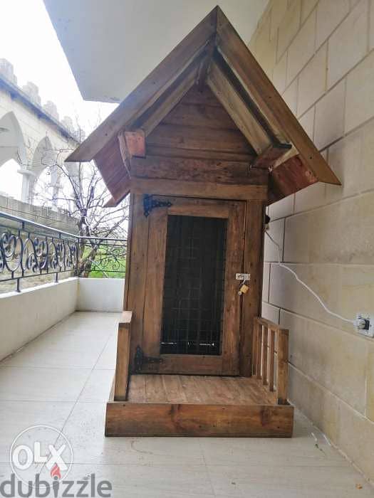 Creative house dog made from pallets wood بيت كلب من طبالي 5