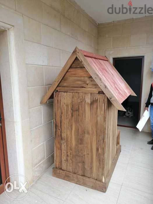 Creative house dog made from pallets wood بيت كلب من طبالي 7