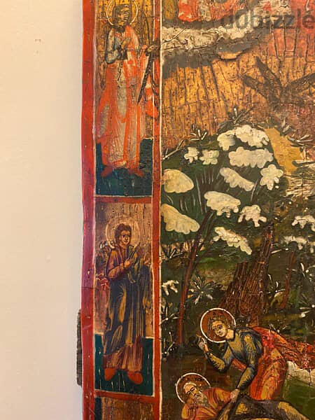 rare antique early 19th century Russian icon St Elia 3