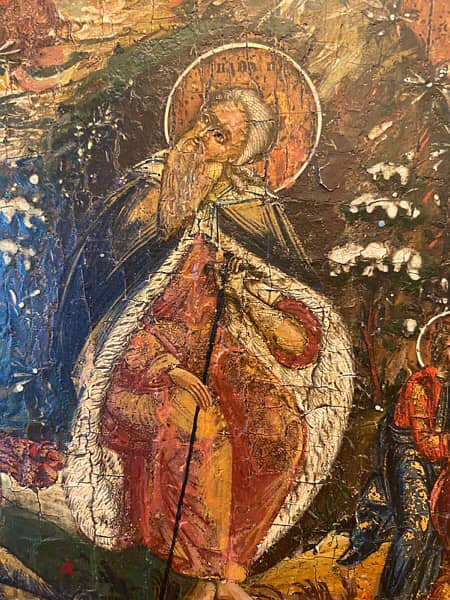 rare antique early 19th century Russian icon St Elia 4